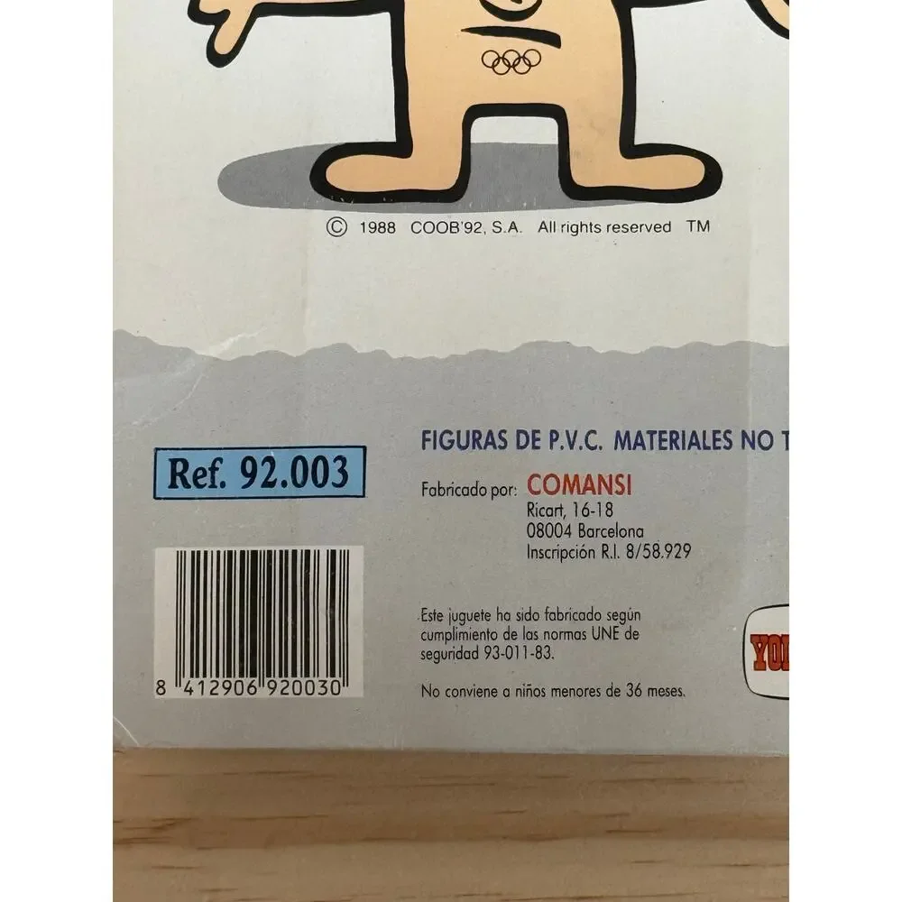 Barcelona Olympics 1992 Official Cobi Mascot Keychain New/Sealed Vintage
